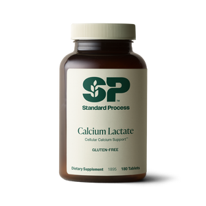 An image of a bottle of Calcium Lactate, 180 tablets.