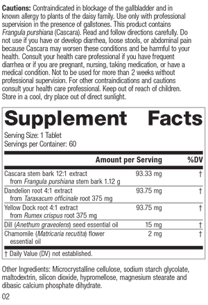 Colax, 60 Tablets Rev 01 Supplement Facts