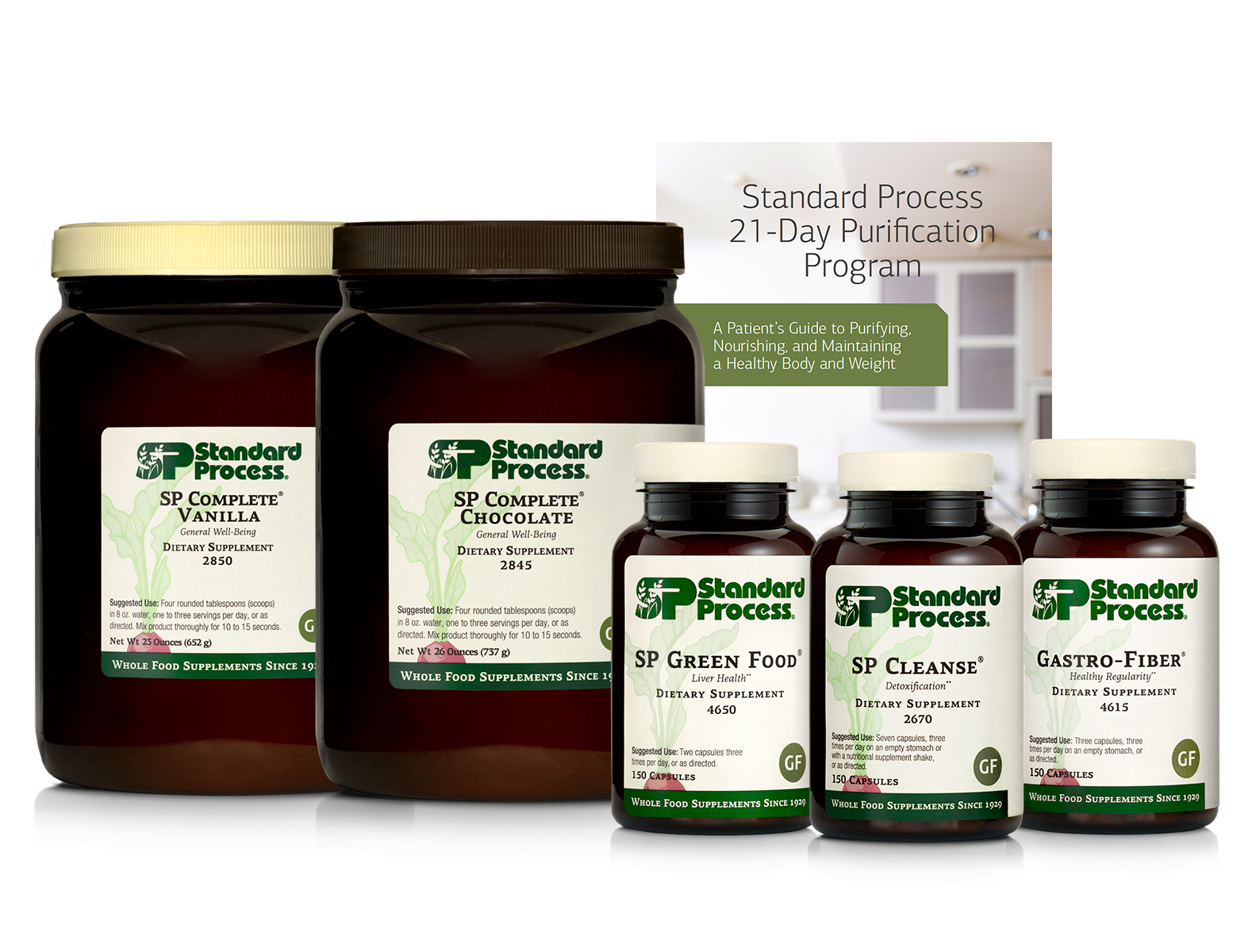 Purification Product Kit, 1 Kit with SP Complete® Chocolate, SP Complete® Vanilla and Gastro Fiber®