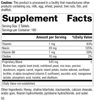 Cataplex® B-GF, 360 Tablets, Rev 04 Supplement Facts