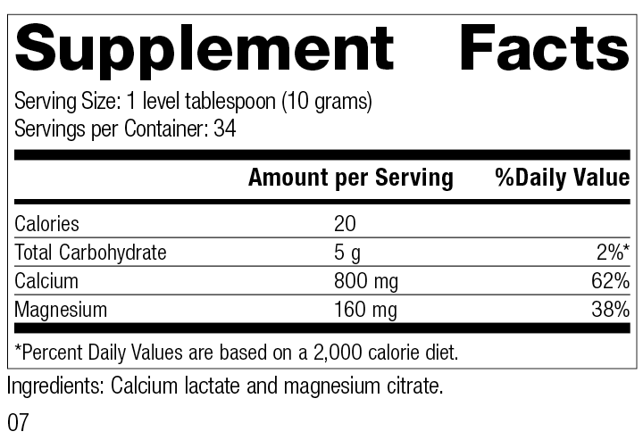 Calcium Lactate Powder, 12 Ounces (340 grams)