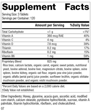 Catalyn® GF, 360 Tablets, Rev 07 Supplement Facts