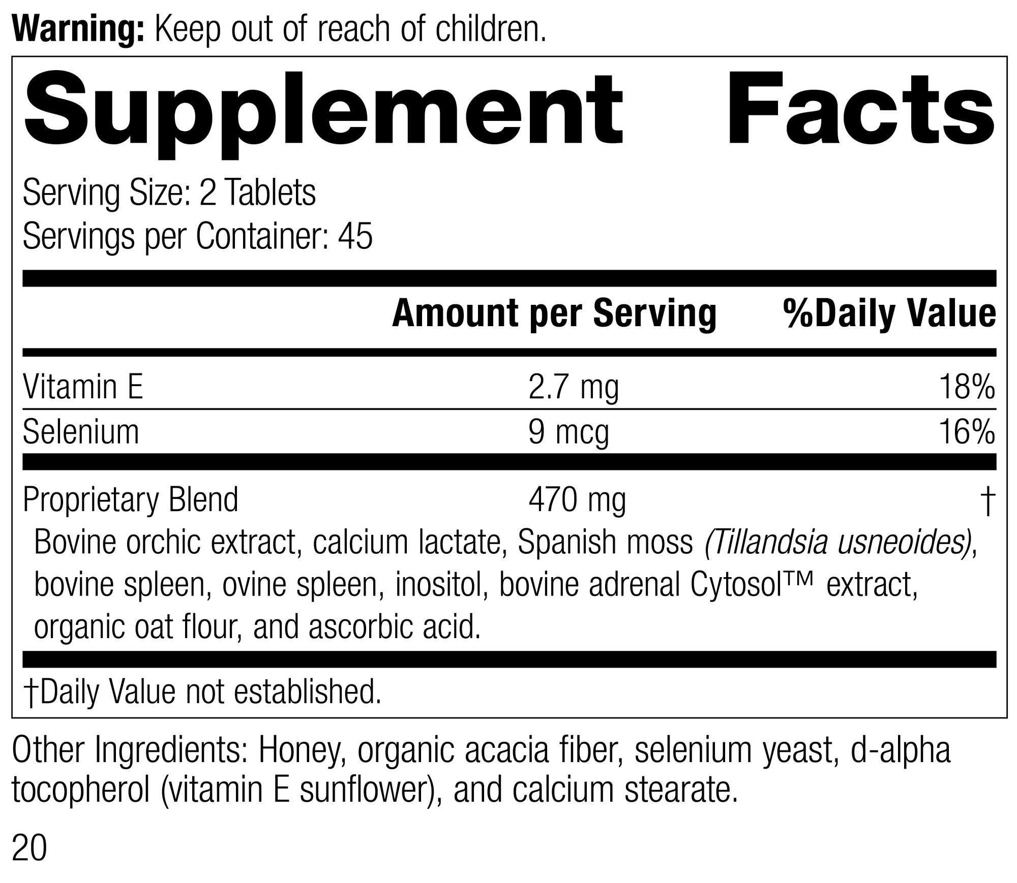 Cataplex® E2, 90 Tablets