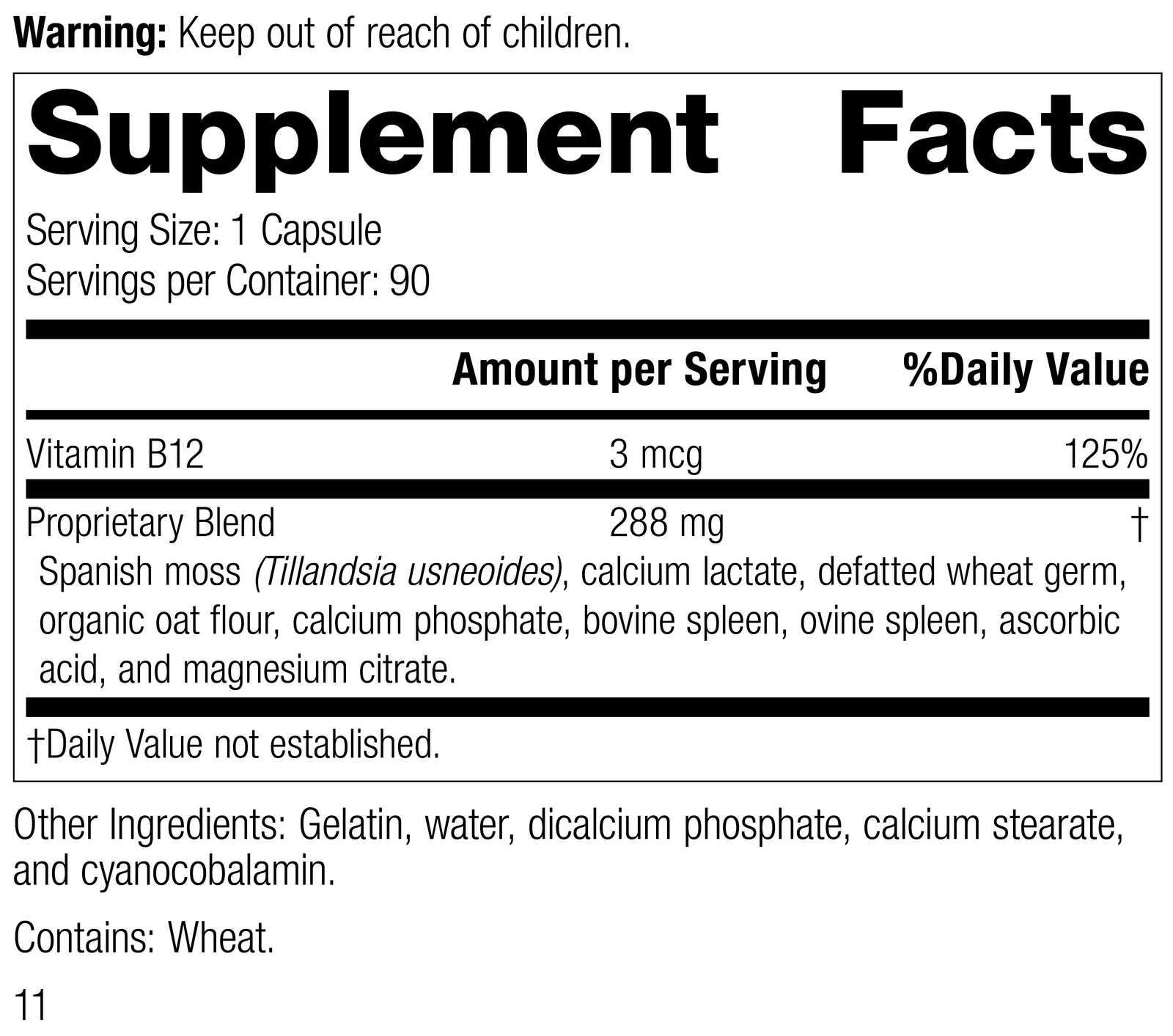 For-Til B12®, 90 Capsules