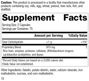 5135 Lact-Enz Rev 13 Supplement Facts