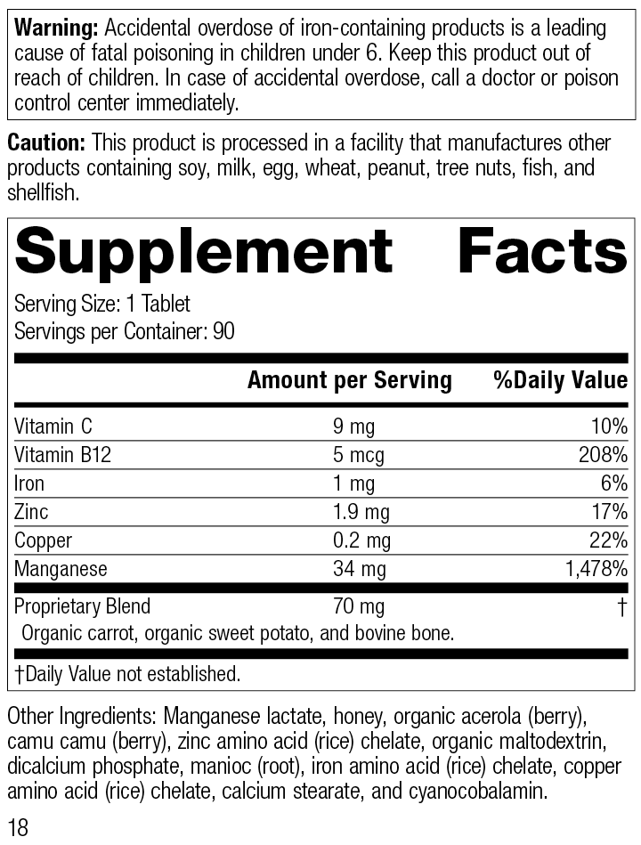 Manganese B12™, 90 Tablets