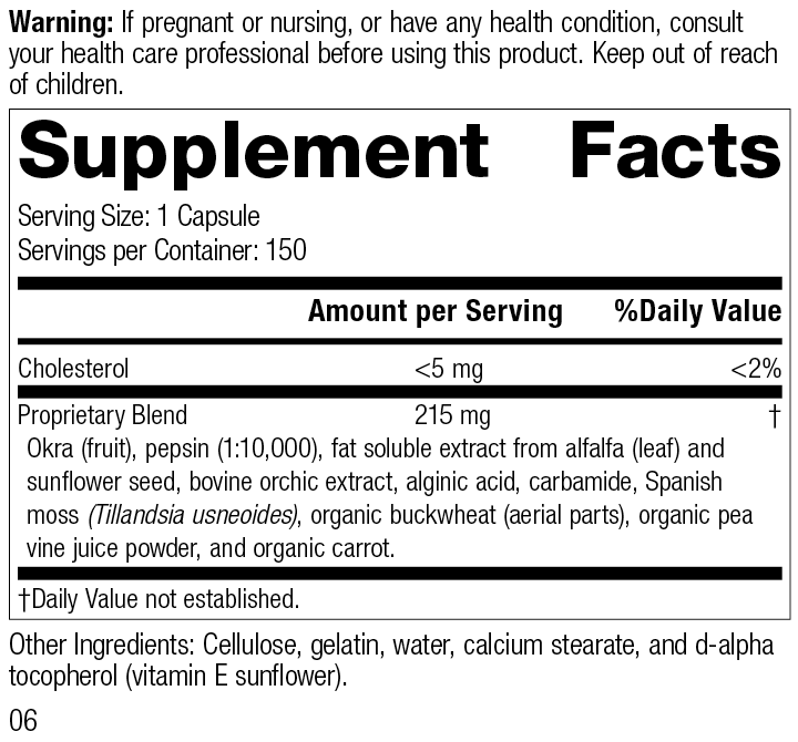 Okra Pepsin E3, 150 Capsules