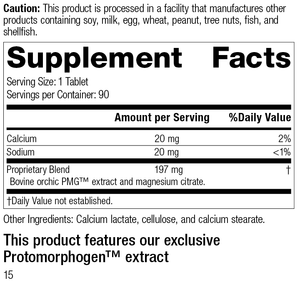 Orchic PMG®, 90 Tablets, Rev 15 Supplement Facts