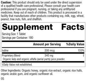 Organically Bound Minerals, 180 Tablets, Rev 05 Supplement Facts