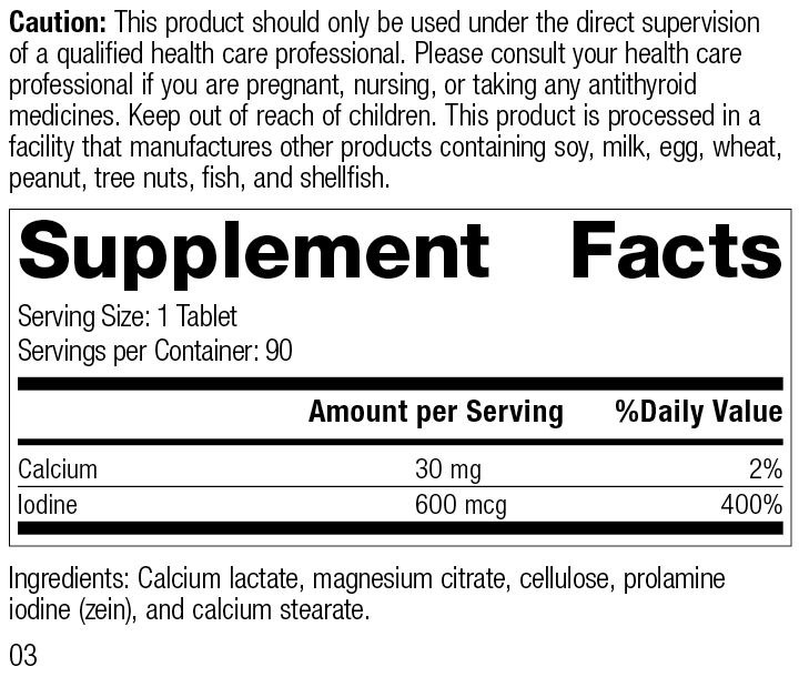 Prolamine Iodine, 90 Tablets