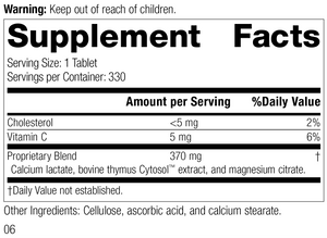 Thymex®, 330 Tablets, Rev 05 Supplement Facts