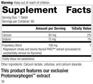 8025 Thytrophon PMG R18 Supplement Facts