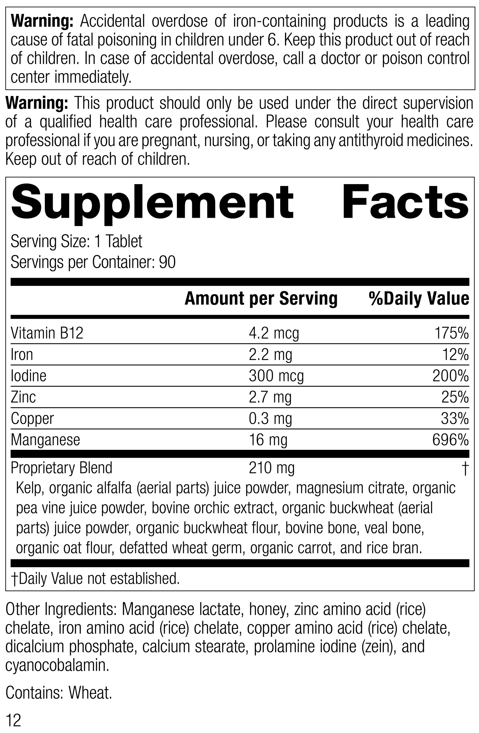 Trace Minerals-B12™, 90 Tablets