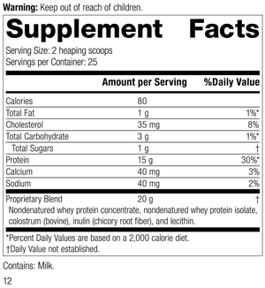 Whey Pro Complete, 1.3 lbs. (600 g), Rev 11 Supplement Facts