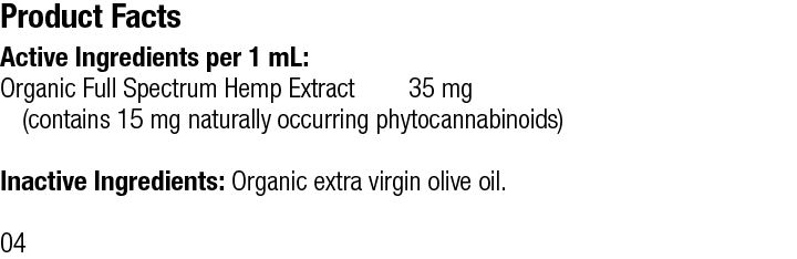 Image of a bottle of liquid VF Hemp Oil from Standard Process Veterinary Formulas next to a dropper that is included with the bottle.