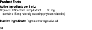 VF Hemp Oil Rev 04 Supplement Facts