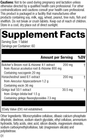 Vascular Care Complex, Rev 01 Supplement Facts