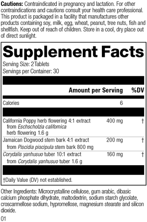 Nervagesic, Rev 01 Supplement Facts